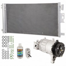 AC Compressor w/ A/C Condenser & Repair Kit For Aura Chevy Malibu & Pontiac G6 15-21585 , 1521676 , 15-21676 , 15221532 , 15221533 , 25821208 , 52391725