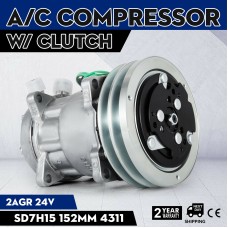 NEW SD7H15 AC Compressor 4311 Sanden 4409 24 Volts 2 Grooves High 2603086-C91 2603086C91