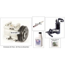 1992-2001 BRAND NEW AC COMPRESSOR AND CLUTCH 4 CY FORD RANGER 101280 2Years Warranty Full AC KIT